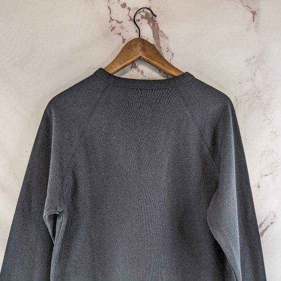 Everlane Sweatshirt Womens Black Terry Raglan Pullover Typopography 100%… - Picture 7 of 11